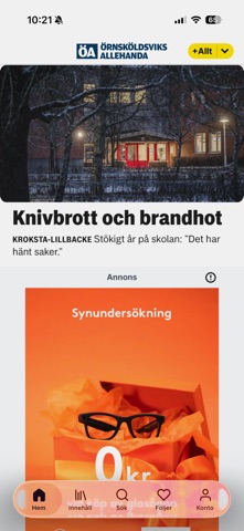 Örnsköldsviks Allehanda screenshot