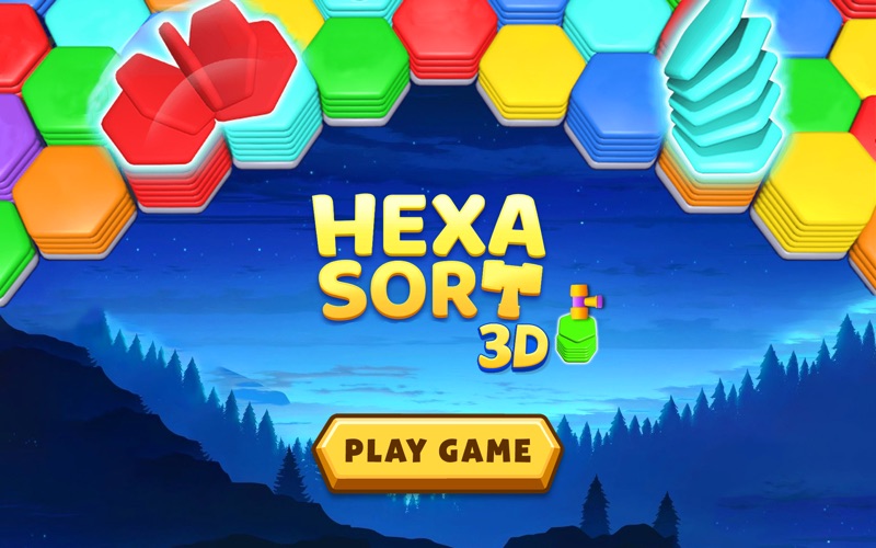 Hexa Sort 3D Color Puzzle Game Screenshot