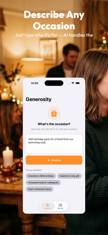 Generosity AI のスクリーンショット