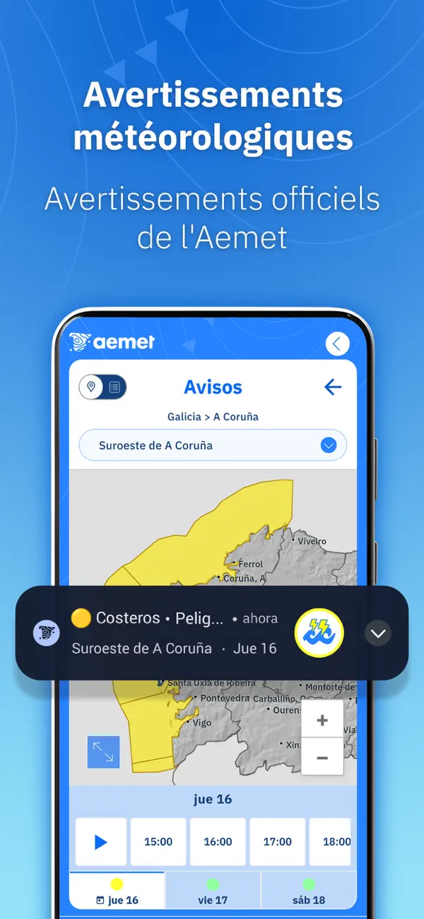Screenshot #3 pour Aemet: météo et radar Espagne