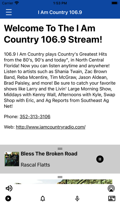 I Am Country 106.9 Screenshot