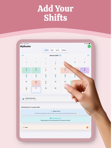 MyRoster - For Shift Workers iPad screenshot 1