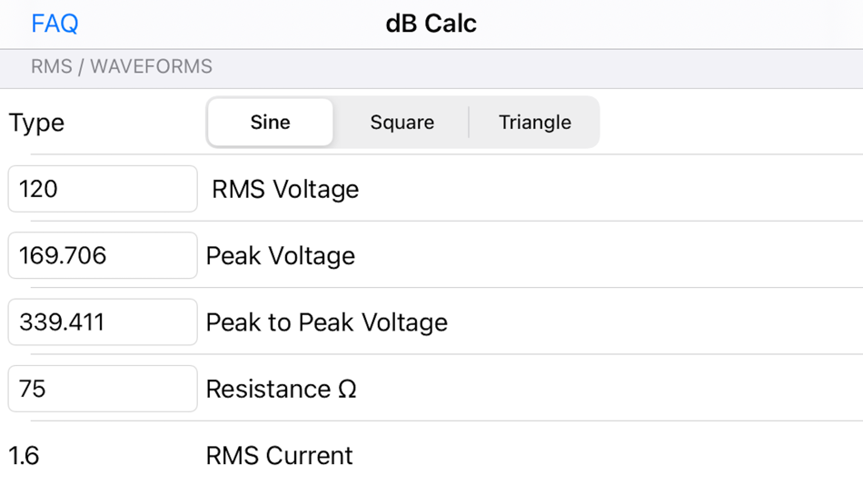 #3. dB Calc (iOS) By: Black Cat Systems