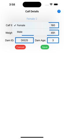Calf 205-Day Weaning Weight screenshot