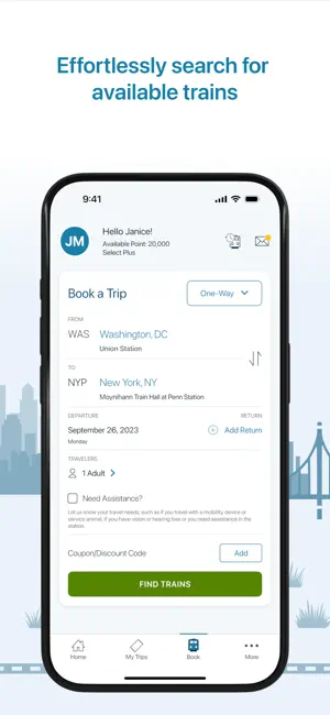 Amtrak iPhone screenshot 3