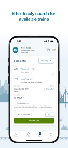 Amtrak screenshot