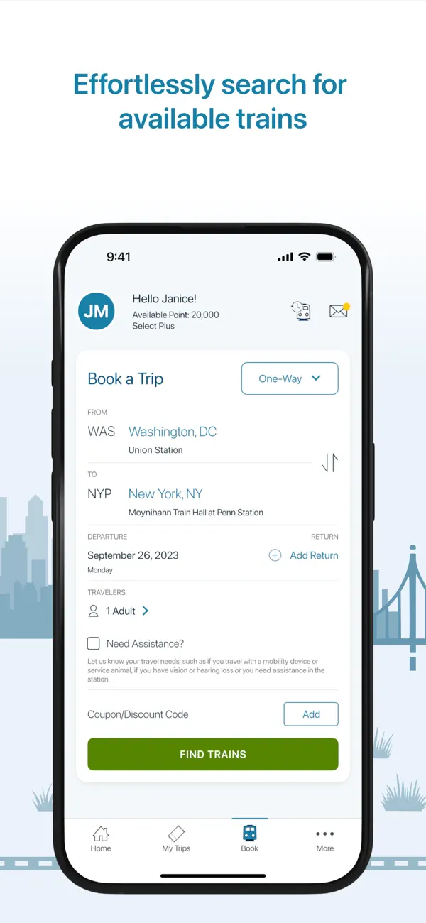 Amtrak screenshot 3
