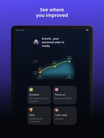 AI English Language Tutor iPad screenshot