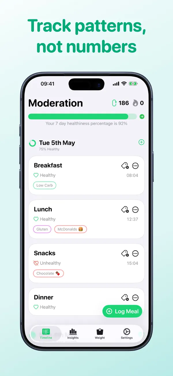 Screenshot #2 pour Moderation Mindful Food Diary
