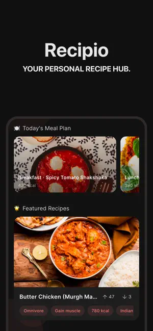 Recipio: Cook & Plan Meals screenshot 1