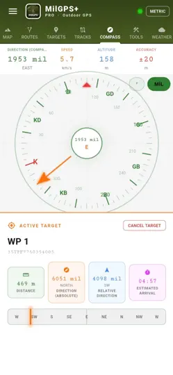 MilGPS+ iPhone Screenshot 2