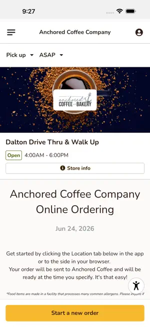 Anchored Coffee Company screenshot 1