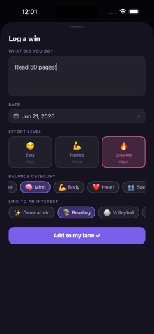MyLane: Your wins.  Your lane. iPhone screenshot