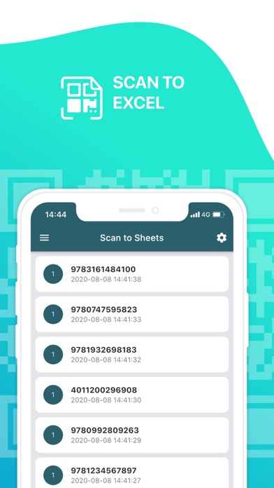 Scan to Excel Screenshot