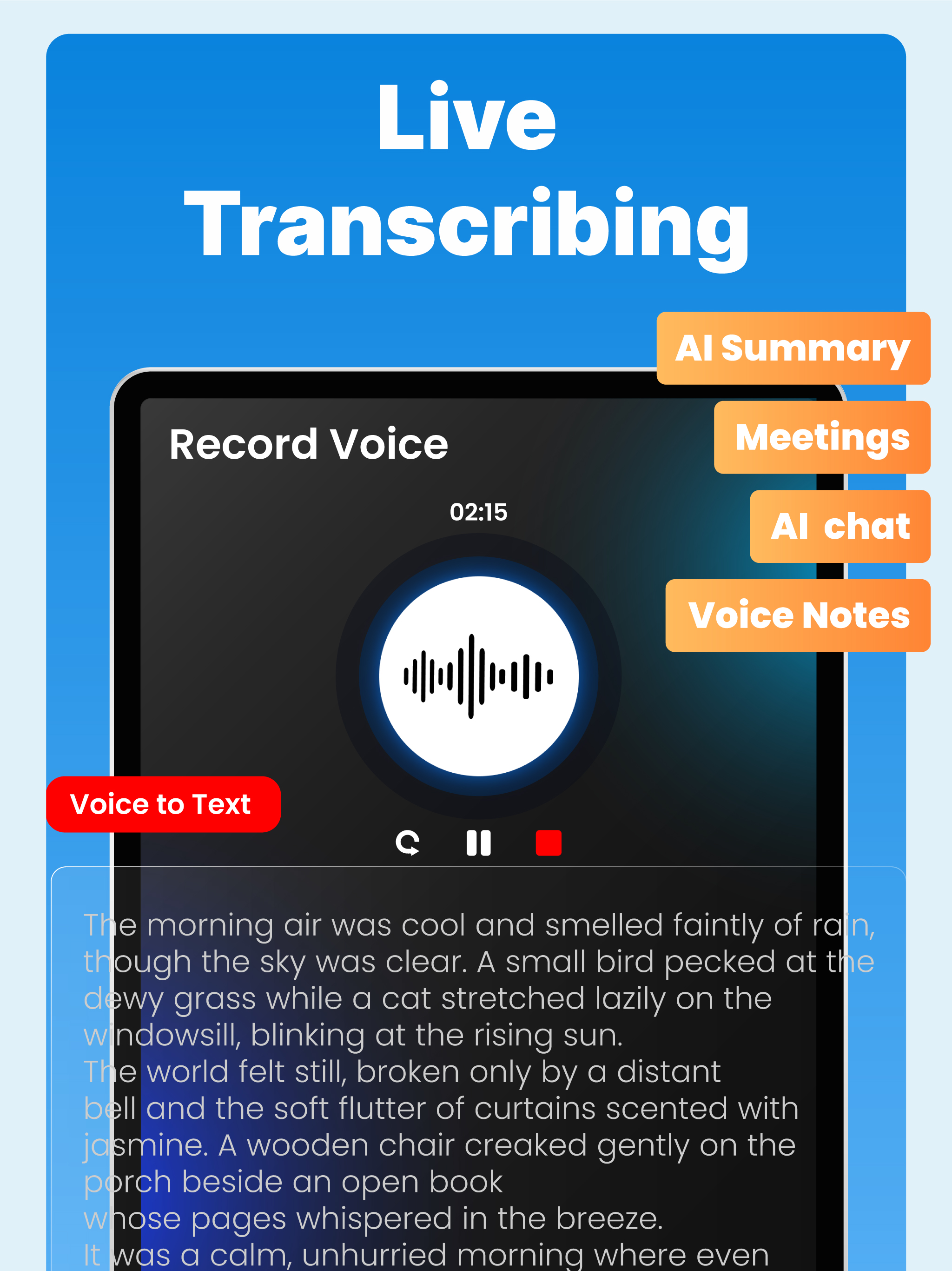 Speech to Text: Voice Memos AI