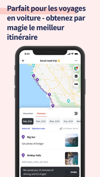 Screenshot #3 pour Wanderlog Planificateur Voyage