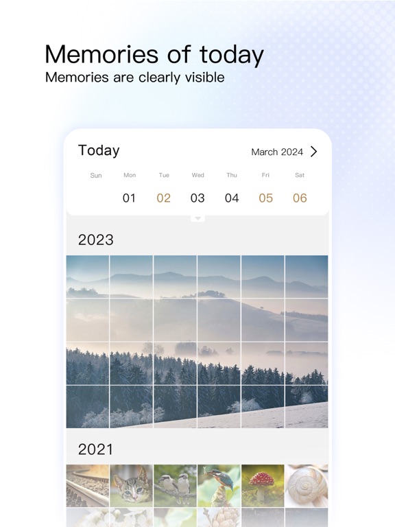Memory Photo History iPad screenshot 1 - Photo & Video app