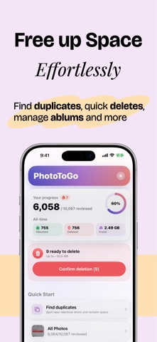 PhotoToGo: Swipe Photo Cleaner screenshot