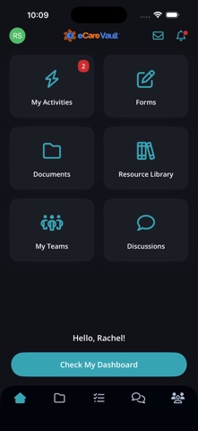eCare Vault Mobile App Screenshot 1 of 3