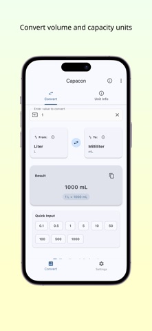 Capacon - Volume & Capacity... Screenshot 1 of 2