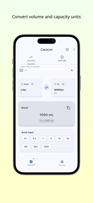 Capacon - Volume & Capacity... Screenshot 1 of 2