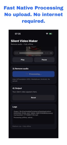 Silent Video – Remove Audio のスクリーンショット