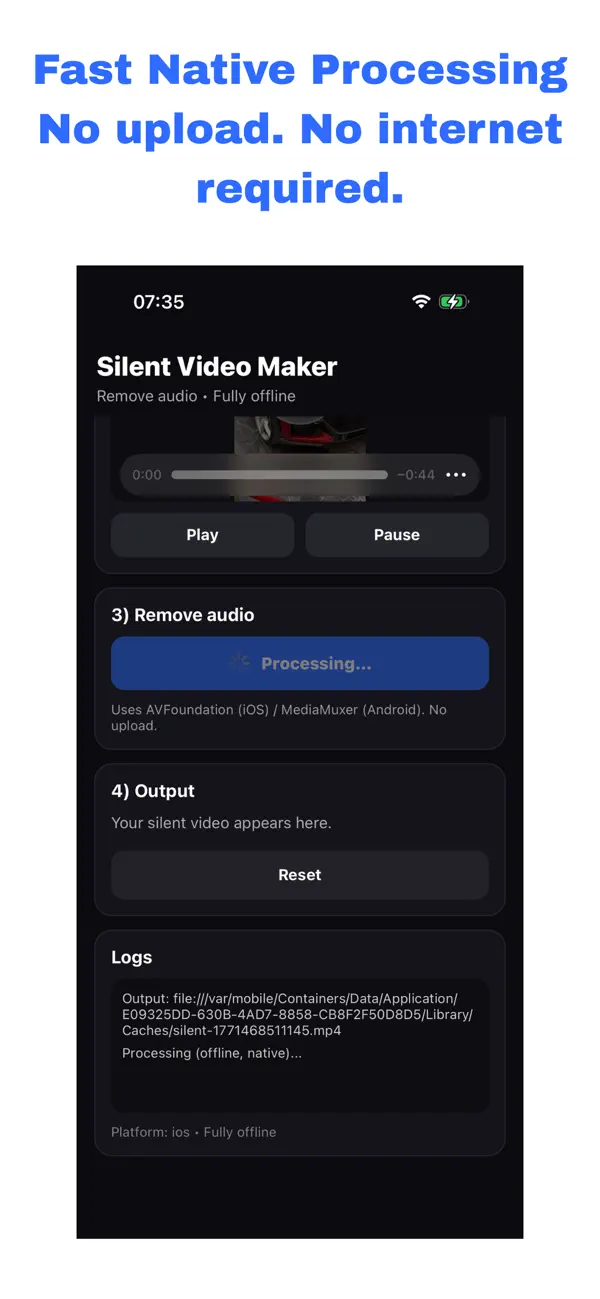 Screenshot #3 pour Silent Video – Remove Audio
