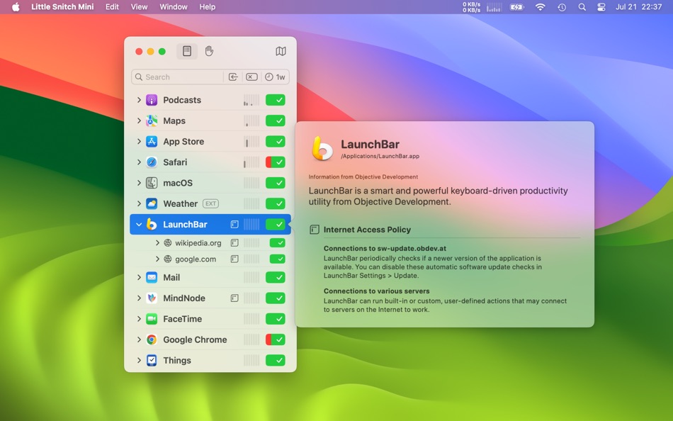 #5. Little Snitch Mini (macOS) بواسطة: Objective Development