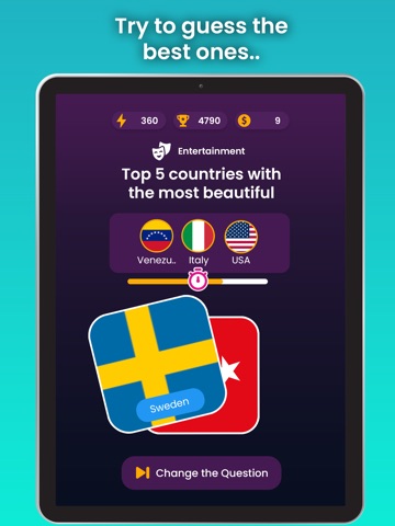 Top 5 Quiz – Fun Trivia Game iPad screenshot
