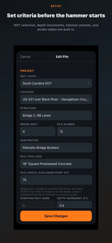 Pile Driving Log screenshot 7 of 7