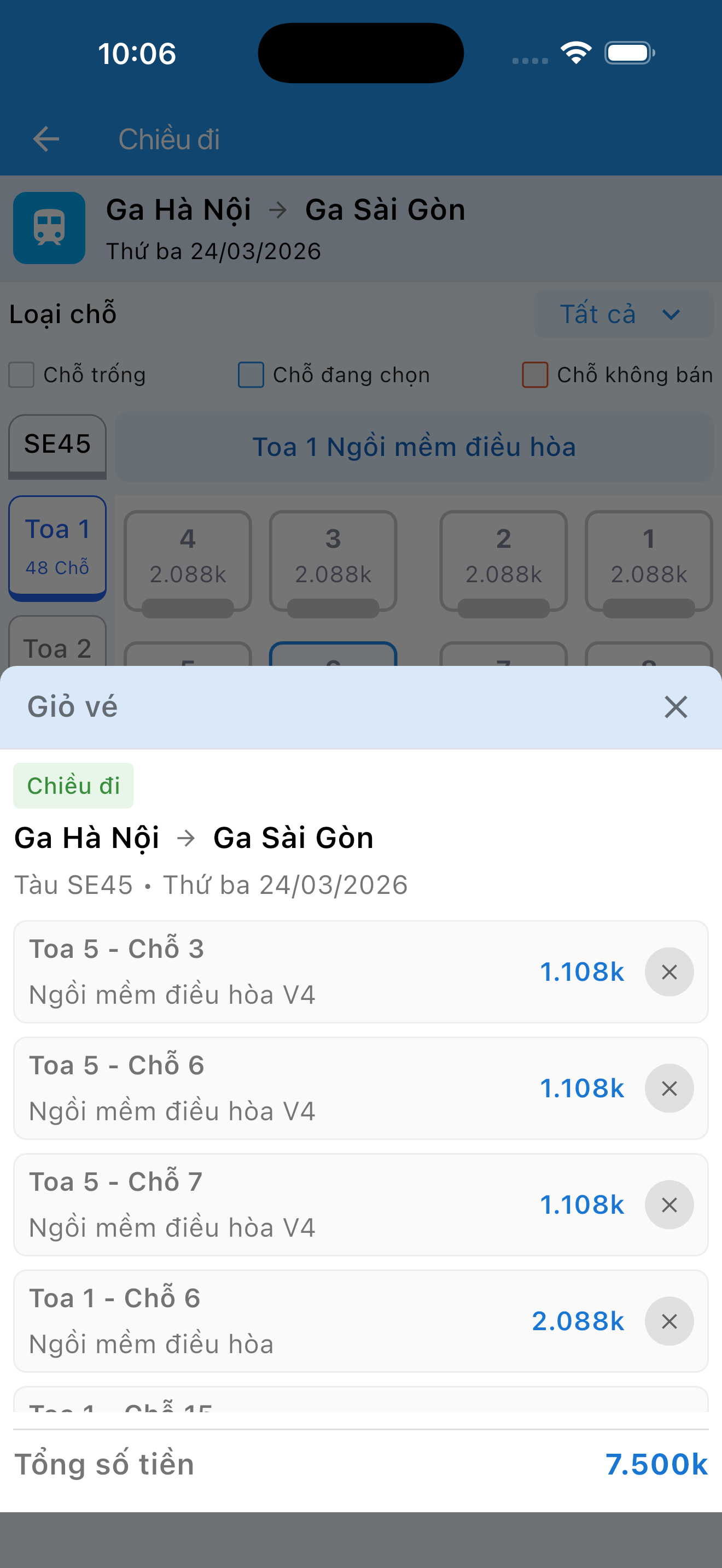 Vé tàu screenshot 8