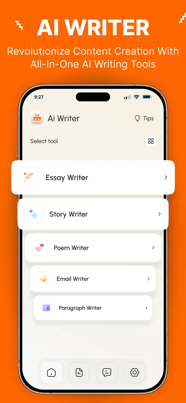 Screenshot #1 pour AI Writer: Essay, Story, Email