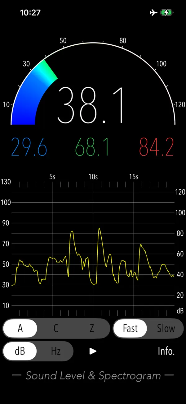 #1. Sound Level & Spectrogram (iOS) Por: TOON,LLC