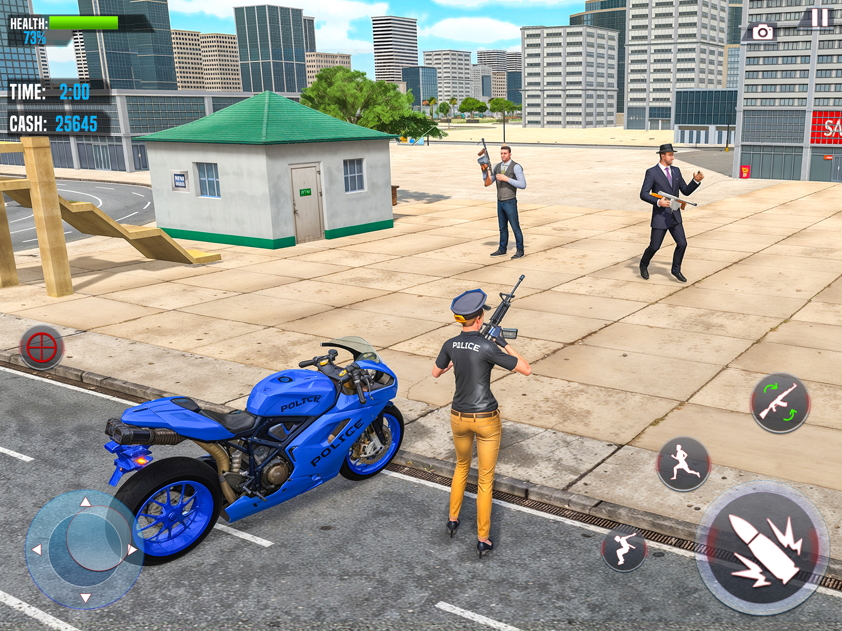 US Police Chase Bike Games 3D screenshot 10