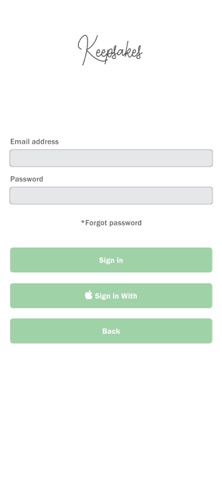 Keepsakes App screenshot