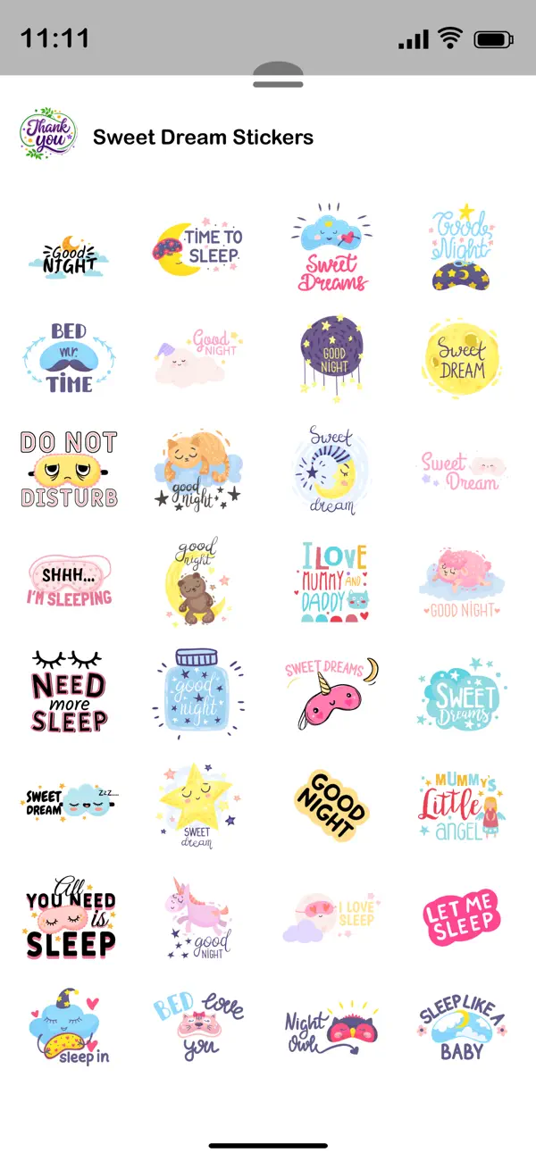 Screenshot #3 pour Sweet Dream Stickers!!