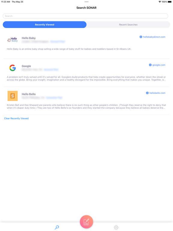 SONAR Next Production iPad screenshot 1 - Business app