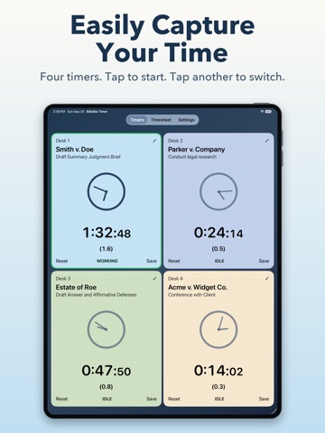 Billable Timer: Time Tracker iPad screenshot