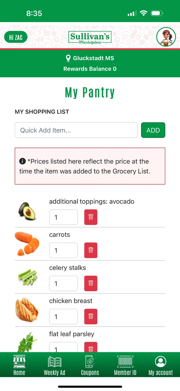 Screenshot #1 pour Sullivan's Grocery