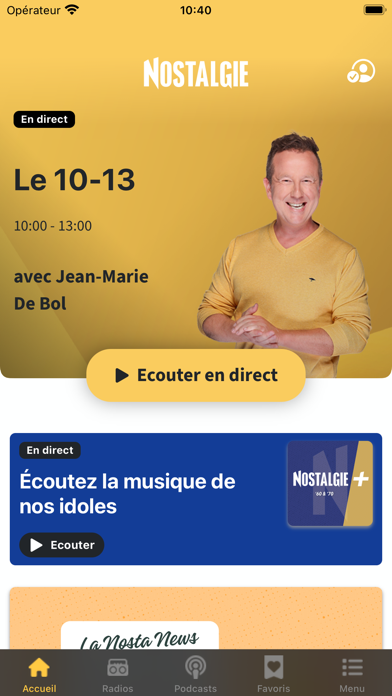Screenshot #1 pour Nostalgie Belgique