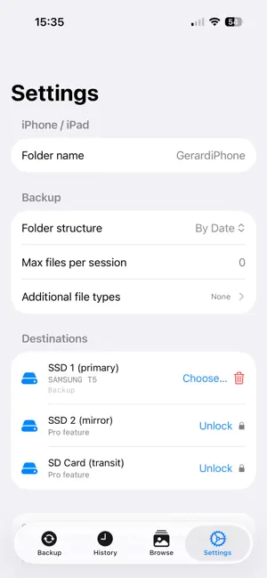 PhotoVideoBackup: SSD Transfer screenshot 3
