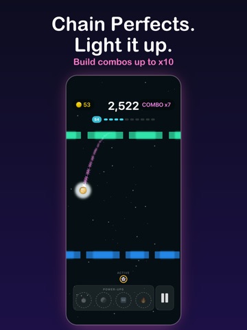 Bounceline: Neon Ball Hop iPad screenshot