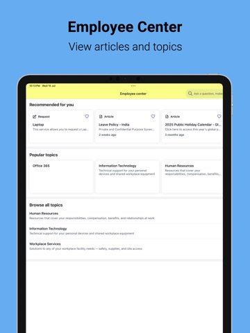 MyGateway. iPad screenshot