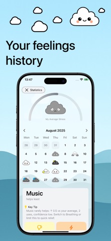 Stress tracker & diary: Calmi Screenshot 2 of 3