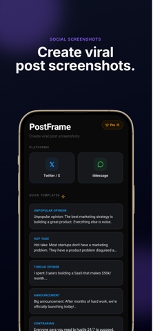 Postframe iPhone screenshot