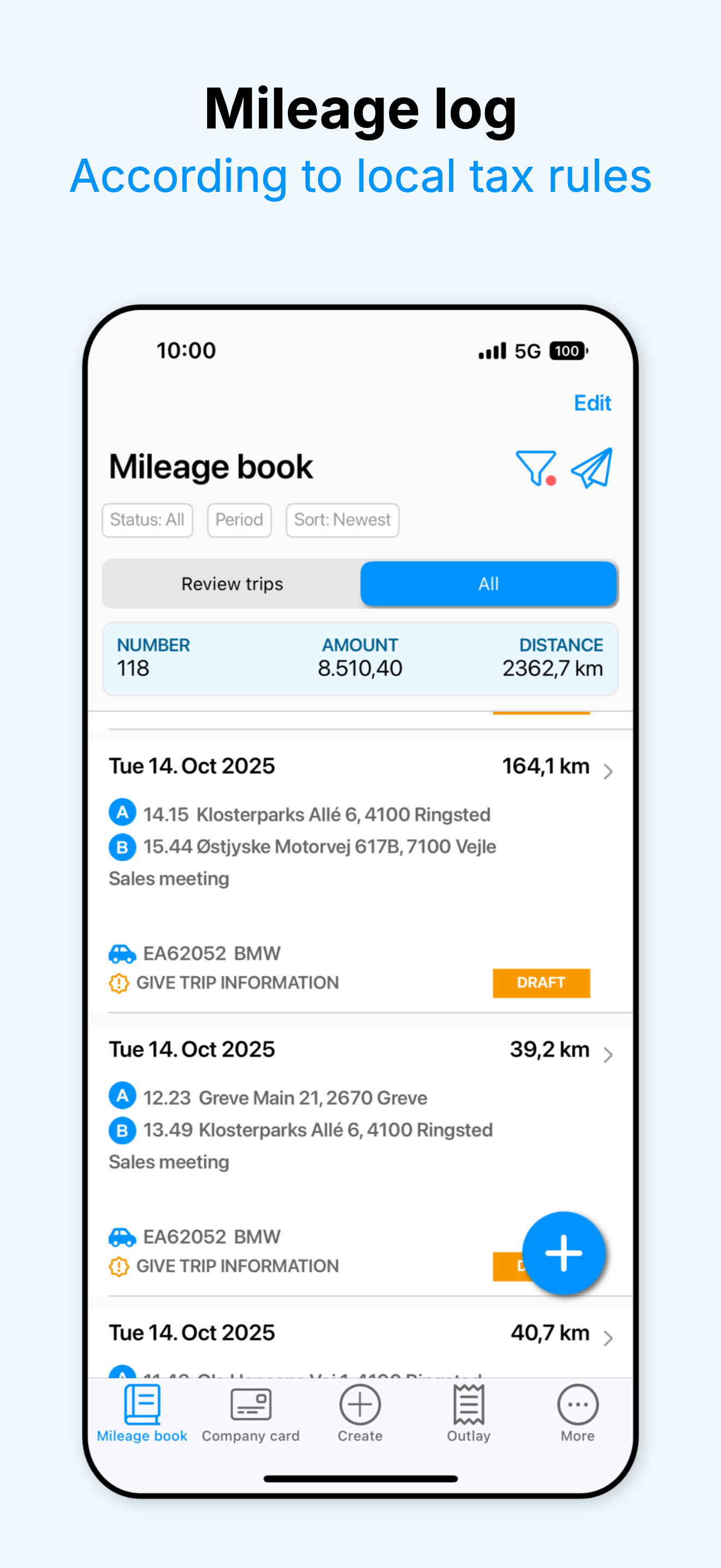 Mileage Book Business