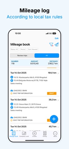 Mileage Book Business screenshot