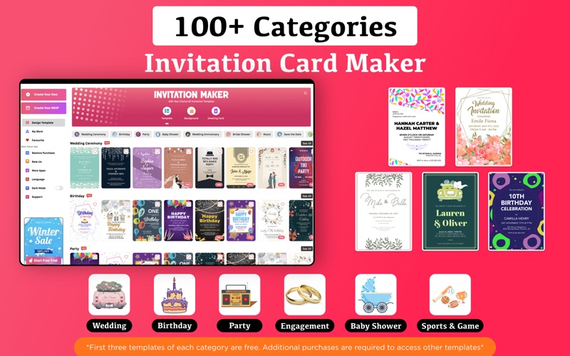 invitation maker & card design iphone screenshot 2