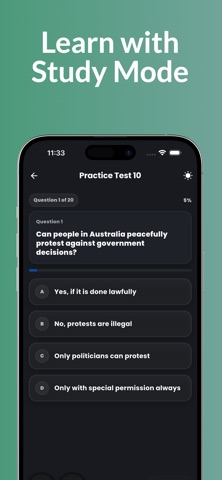 Australian Citizen Test Prep iPhone screenshot