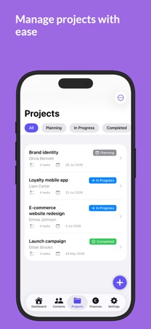 IndyCRM: Clients & Invoices screenshot